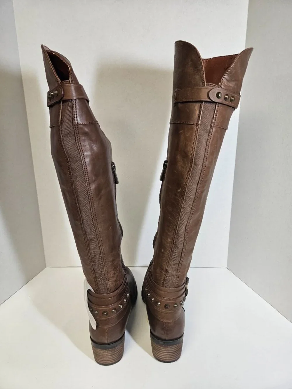 Vince Camuto Brown Leather Knee High Boots